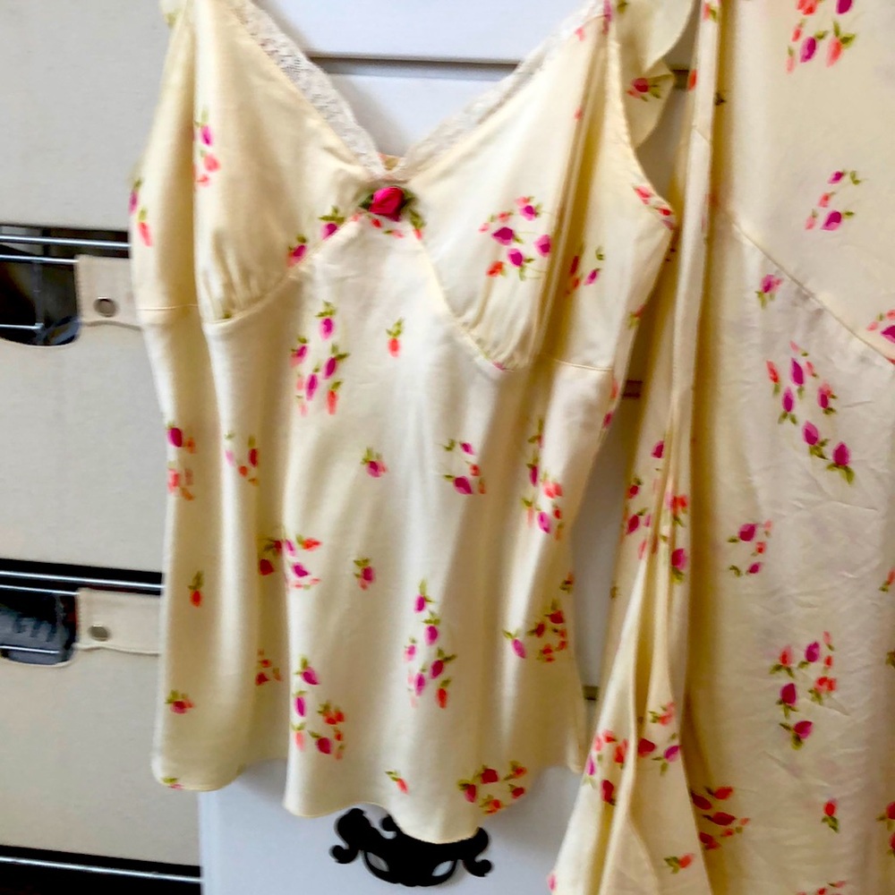 Floral Cream Skirt Set